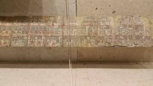 A facsimile of the Dresden Codex, one of the three known remaining Maya books not burned by the Spanish during the conquest of the Yucatan