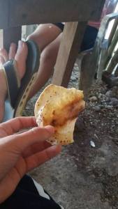 What happens when I try to make a tortilla. At least I ended up with a good chip!